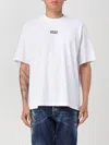 Dsquared2 White Crewneck T-shirt With Dsq2 Logo In Cotone Man In 白色