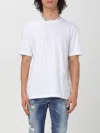 Dsquared2 Regular Crew Neck Embroidered Detail Short Sleeves In Weiss