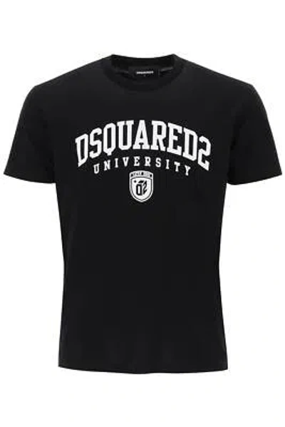 Pre-owned Dsquared2 T-shirt  Men Size M S74gd1166s23009 900 Black