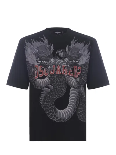 Dsquared2 T-shirt  Tatoo Made Of Cotton In Nero
