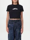 Dsquared2 Signature Icon Cropped T-shirt In Schwarz