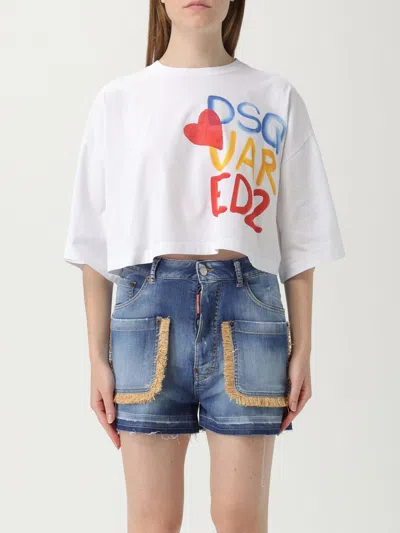 Dsquared2 T-shirt  Damen Farbe Weiss In White