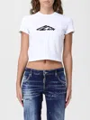Dsquared2 Signature Icon Cropped T-shirt In White