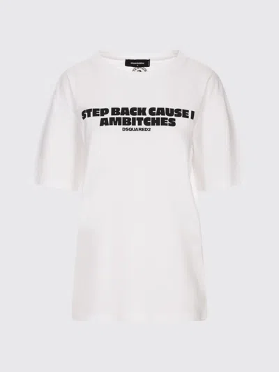 DSQUARED2 T-SHIRT DSQUARED2 WOMAN COLOR WHITE,H69504001