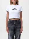Dsquared2 Signature Icon Cropped T-shirt In Weiss