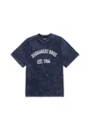 Dsquared2 Crew Neck T-shirt With Logo In Blue