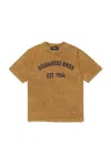 Dsquared2 Crew Neck T-shirt With Logo In Brown