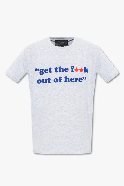 Dsquared2 Dsquared T Shirt Gray In White