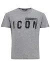 Dsquared2 White Crewneck T-shirt With Maxi Logo Print On The Front In Cotton Man