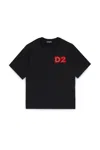 Dsquared2 D2 Logo-patch T-shirt In Black