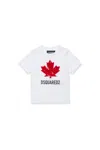 Dsquared2 T-shirt In Jersey Con Logo Sport In White