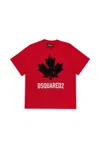 Dsquared2 Jersey T-shirt With Sport Logo In Red