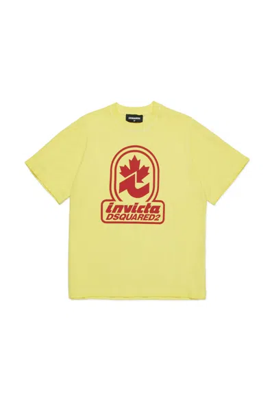 Dsquared2 Kids' T-shirt Invicta X  In Yellow