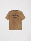 Dsquared2 Kids Logo Printed Crewneck T-shirt In Brown