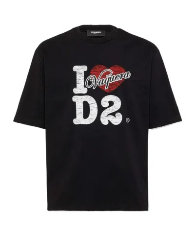 DSQUARED2 DSQUARED2 X VAQUERA DESTROYED LOOSE FIT T-SHIRT