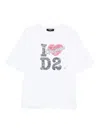 Dsquared2 Graphic Print Crew Neck Short Sleeve T-shirt In White
