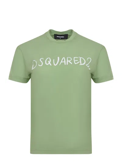 Dsquared2 T Shirt Made Of Cotton. In Green