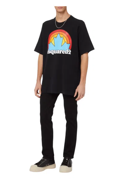 Dsquared2 Logo-print Cotton T-shirt In Black