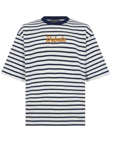 Dsquared2 Striped Crew Neck Short Sleeve T-shirt In Black