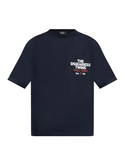 Dsquared2 T-shirt Navy Blue In Dark Blue