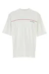 Dsquared2 Men White Crewneck T-shirt With Logo Lettering On The Front In Cotton Man In White