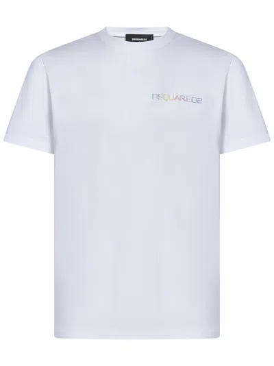 Dsquared2 T-shirt Palm Beach Cool Fit  In White