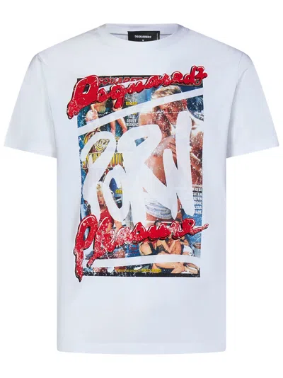 Dsquared2 T-shirt Rocco Cool Fit  In Bianco