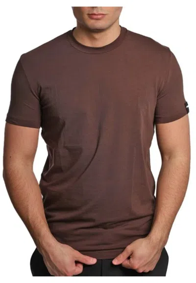 Dsquared2 T-shirt Round Neck T-shirt In Brown