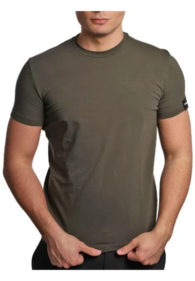 Dsquared2 T-shirt Round Neck T-shirt In Green