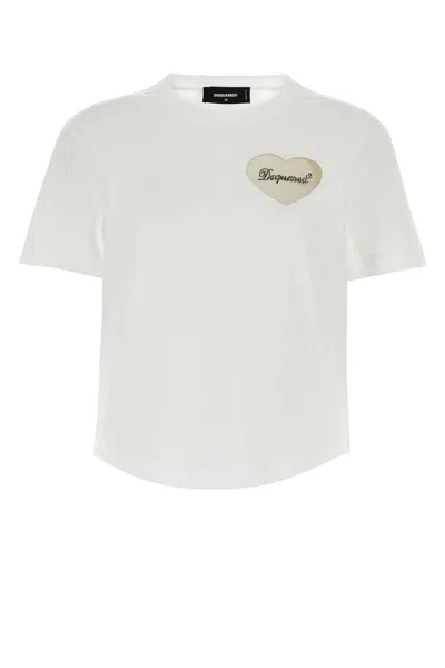 Dsquared2 T-shirt-m Nd Dsquared Female In White
