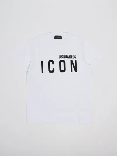 Dsquared2 Kids' Logo-print Detail T-shirt In White