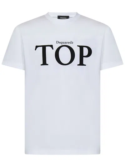 Dsquared2 T-shirt Top Cool Fit  In Bianco