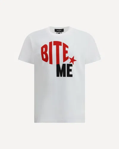 Dsquared2 T-shirt Whit Maxi Print In White
