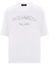 Dsquared2 Relaxed-fit Cotton T-shirt With Bold Graphic Print In White