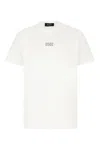 Dsquared2 White Crewneck T-shirt With Dsq2 Logo In Cotone Man In White