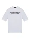 Dsquared2 Mens White Heritage 95 Text-print Cotton T-shirt In White