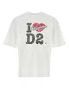 Dsquared2 Graphic Print Crew Neck Short Sleeve T-shirt In White