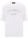 Dsquared2 Relaxed-fit Cotton T-shirt With Bold Graphic Print In White