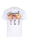 Dsquared2 Just Right Fit Rhinestone T-shirt In White