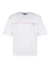 Dsquared2 Men White Crewneck T-shirt With Logo Lettering On The Front In Cotton Man In White