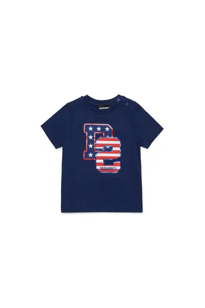 DSQUARED2 T-SHIRT WITH D2 USA PRINT