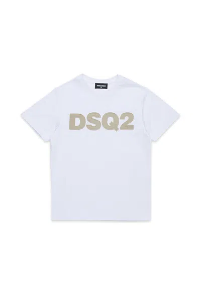 Dsquared2 T-shirt With Dsq2 Logo In White