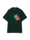 Dsquared2 Teen Patch-detail Cotton T-shirt In Green