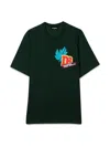 DSQUARED2 T-SHIRT WITH FRONT APPLIED PATCH