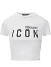 Dsquared2 T-shirt With Icon Logo In Bianco