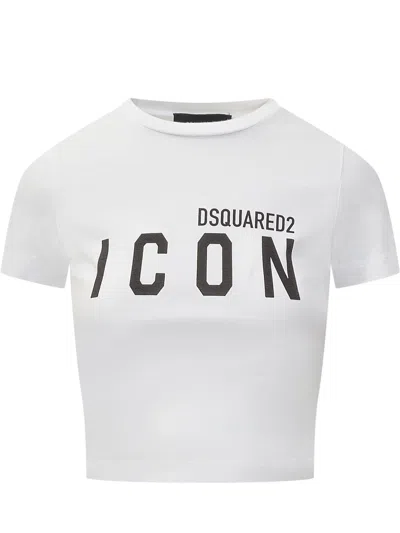 Dsquared2 T-shirt With Icon Logo In White