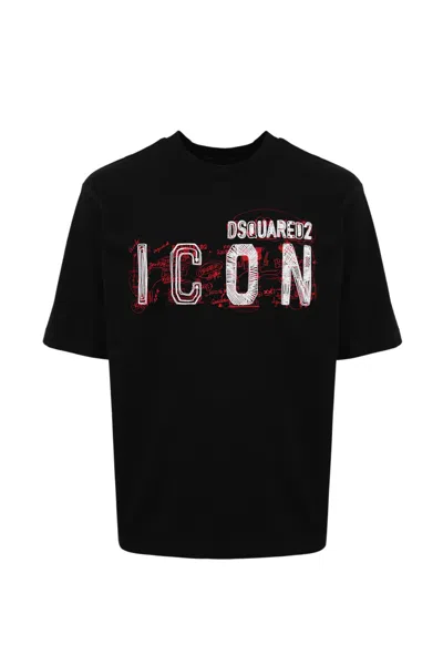Dsquared2 T-shirt With Icon Print In Black