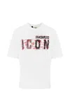 Dsquared2 Cotton T-shirt With Icon Scribble Print In White