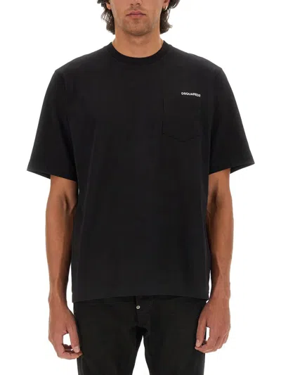 Dsquared2 T-shirt With Logo In Black