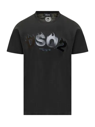 Dsquared2 T-shirt With Logo In Black